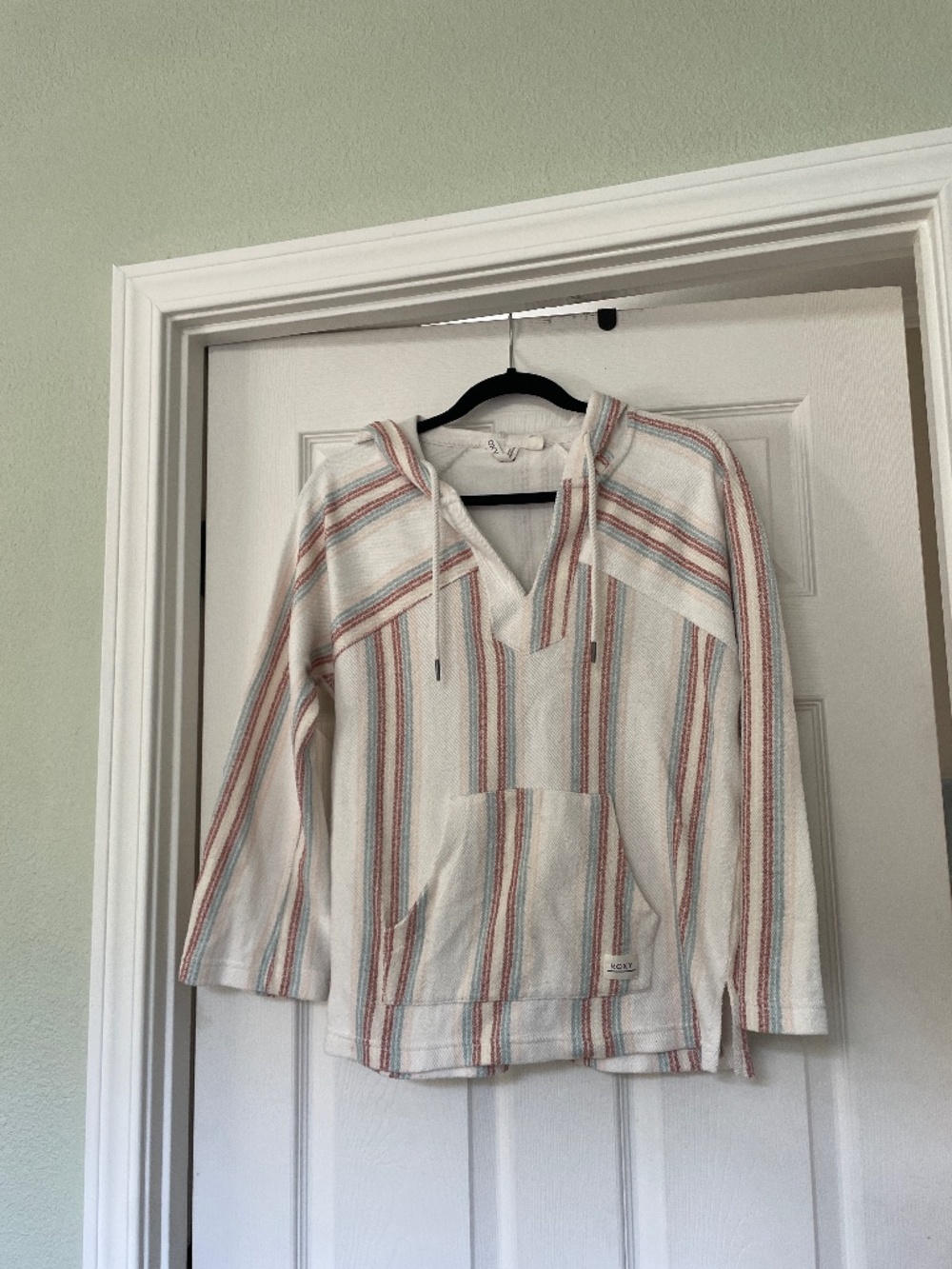 Womens Roxy striped hoodie Poncho